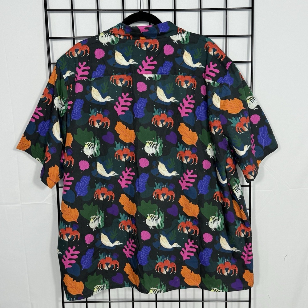 Disney The Little Mermaid Camp Shirt Mens XXL NEW Live Action Film Allover Print - Picture 2 of 11